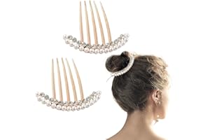 ‎SJBAUTYO 2 Stück Strass Haarkamm,Strass Haar Steckkamm Haar Seitenkamm,für Frauen Mädchen Geschenk Braut Haarschmuck Haare Seitenkamm für Frauen und Mädchen