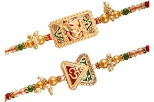 TIED RIBBONS Rakhi for Brothers Set of 2 | Mini Card | Roli Tika | - Raksha bandhan Bracelet for Brother Rakhi Set of 2 | Gifts for Brothers