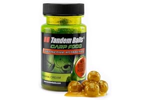 Tandem Baits Carp Food Mini Boosted Hookers Bananencreme | Karpfenfutter | Karpfen Angeln ohne Mühe | Köder zum Große-Fische-Angeln | Karpfenzubehör Profis & Hobby-Angler | Angelfutter 12mm 50g