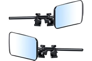 PEESHON 2 Pièces Rétroviseurs de Remorquage de Caravane,Retroviseur Caravane Miroir Additionnel pour Angle Mort Visuel,Rétroviseurs Extérieurs Réglables pour Voitures, Caravanes, Caravanes, Remorques
