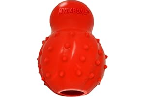 Nylabone Giocattolo Masticabile da Farcire per Cani in Gomma Naturale all'Aroma di Pancetta, Adatto a Cani di Taglia Fino a 23 kg