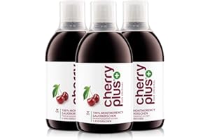 CHERRY PLUS-DAS ORIGINAL US-Montmorency koncentrat wiśni – wysoko skoncentrowany – 1450 wiśni Montmorency na butelkę (3 x 500 ml) – Cherry PLUS