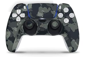 Skins4u Skins Film Design Sticker Compatible with Sony Playstation 5 Controller PS5 DualSense Skin Protective Cover Dark Green Camo