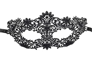 Jamron Kvinnor Sexig Svart Spets Ögonmask för Maskerad Halloween Fest Prom Bal Karneval Klänning Mask