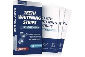RAYCEAN Teeth Whitening Strips, 28 Strips (14-Day Treatment) – Whitening Strip for Non-Sensitive Teeth, Peroxide-Free & Safe for Tooth Enamel, Fast Visible Results, Removes Stains