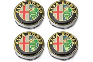 DADYM 4 Tappi Coprimozzo per Alfa Romeo Giulietta 940 60mm Fregi Cerchi in Lega Coprimozzo Copertura Centrale Della Ruota per Cerchioni Copertura Antipolvere,Multi-colored-2