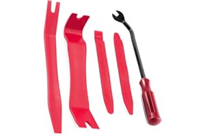 Kitbest Trim Removal Tool, Car Upholstery Repair Kit, Auto Panel Removal Tool Car Interior Trim Kit Rivet Remover Plastic Pry Tool for Automotive Door Audio Radio Stereo Dash Toolkit