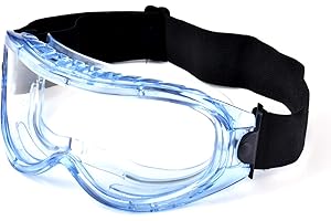 SAFEYEAR Occhiali di Sicurezza Protettivi da Lavoro, con Lente Antigraffio Antiappannante ，Per chi porta gli occhiali ，Blu Occhiali protettivi per cipolle，Adatto sia per uomini che per donne