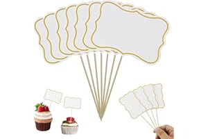 JRSHIRLEYLTD 62 banderas para cupcakes, letreros de buffet, marcadores de queso, palillo de dientes vacíos, banderas para decoración de fiestas, tartas, decoración de alimentos