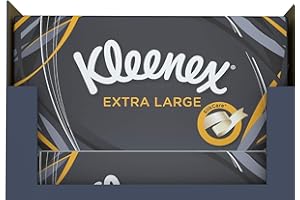 Kleenex Extra Large Single White Handkerchief Tissues Paper 90 x 2 ply Pack Extra Large Box (6)