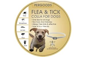 DOKDUK Collare Antipulci e Zecche per Cani, Collare Antiparassitario per Cani, Collare Antipulci Cane, Collare Antizecche Per Cani Per Cani Di Tutte Le Taglie (65cm)