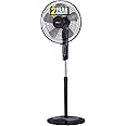 IBELL CHROME10 5 Leaf Pedestal Fan with Timer. High Speed motor - Black