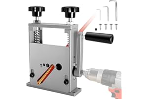 RUIZHI Cable Stripper Machine, Manual Wire Stripper Tool with 6 Channel & 5 Carbide Blades for 1-20 mm Cable, Electric Wire Stripper Tool Scrap Copper Cables Recycling