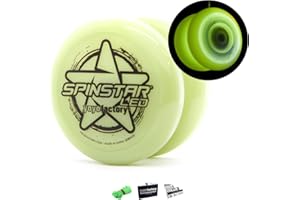 YOYO FACTORY YoyoFactory SPINSTAR LED Yo-Yo - Glow (Iluminar, Genial para Principiantes, Juego Yoyo Moderno, Cuerda e Instrucciones Incluidas)