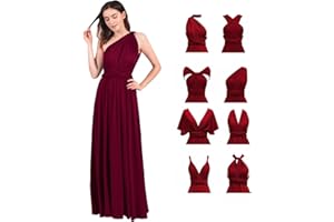 Odizli Abendkleid Lang Damen Sexy Rückenfreies Multiway Bandage Wickelkleid Festlich Brautjungfernkleider Party Ballkleid