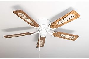 Pepeo Kisa Deluxe Ventilateur de plafond avec interrupteur à tirette Blanc