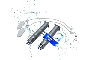 Lichtblau Türscharnierfedern 128mm x 23mm + Seilzüge 315mm I 00754867 754867 Farbcode Blau I Türfeder Geschirrspüler I Spülmaschinen Ersatzteile für Neff Constructa Siemens Balay Bosch