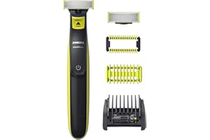Philips OneBlade Face & Body, Rade, Regola e Rifinisce Qualsiasi Lunghezza di Capelli, Lama Originale, Pettine Regolabile 5 in 1 (modello QP2620/30)