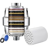 Ibergrif High Capacity Anti-Limescale Shower Filter for Hard Water M91010 | Reduces Chlorine, Heavy Metals and Odors, Univers
