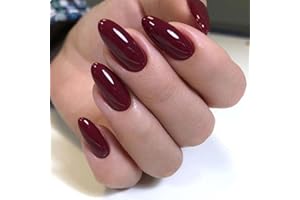 GlamRays - 24 unghie finte corte in acrilico di forma ovale, riutilizzabili con colla, in acrilico, corte