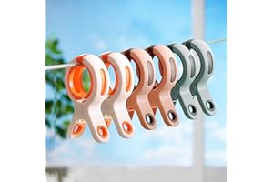 Bahan alamy 6 dużych klamerek, mocne klamerki do ręczników kąpielowych, duże klipsy do ręcznika plażowego, odporne na wiatr, duże spinacze do bielizny do codziennego prania, ręcznik plażowy, ręcznik kąpielowy, pościel i grube ubrania