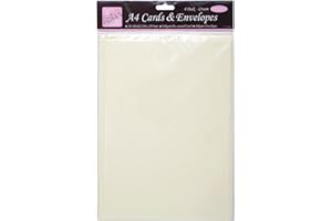 Anita's Plain, Blank Cards & Envelopes, A4, Cream, Pack of 4, for Home, Wedding, Birthday, Christmas, Thank You, Art & Craft, Scrapbooking Supplies, Baby Shower, Card Making