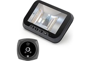 Matybobe 4.5-inch Peephole Camera Doorbell for Apartment Door 2MP LCD Digital Peephole Viewer Doorbell 135 Degree Human Body Detection Color Infrared Camera 1080P Door Monitor 3800mAh Battery