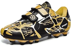 RIAWEXEN Football Shoes Boys Trainers Kids Football Boots Girls Low Top Non-Slip Football Training Shoes Unisex Children Soccer Shoes for Outdoor