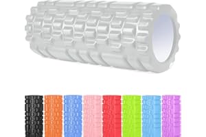 Foam Roller, Vylaier Rullo Massaggio Muscolare per Yoga, Pilates, Stretching, Roller Pilates Massaggio Gambe, Schiena e Braccia, essenziale per rilasciare le tensioni muscolari - 33x14cm
