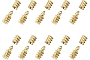 HUNDREDWEAT 50 Pezzi Perni per Mensola in Metallo Perni per Mensole Supporto Perni Perni e Supporti per Ripiani Per Fissare Tavoli da Pranzo, Sedie, Librerie, Tavoli Pieghevoli, Ripiani Portaoggetti (Oro)