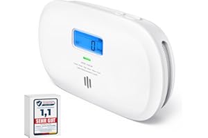 X-Sense Kohlenmonoxid Melder, TÜV Rheinland Zertifiziert, 10 Jahre Sensor, CO Melder mit austauschbarer Batterie und digitalem Display, Kohlenmonoxid-Melder mit Testknopf, XC0C-SR