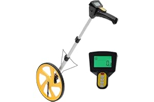TOPWAY Roue de Mesure de Distance Numérique 9999.9m avec Poignée Télescopique 70-100cm, Écran LCD et Sac de Rangement, pour Mesurer la Roue Trundle de Terre de Route 311194