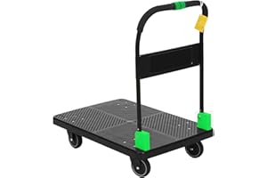 NS JUVYIG N&S Juvyig Transportwagen Sackkarre Klappbar Einhand-Faltwagen 350kg Plattformwagen Trolley Geräuscharmer Rollwagen (Ohne Bremsen)