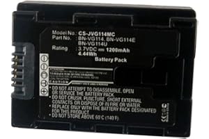 Amsahr Digital Replacement Camera and Camcorder Battery for JVC BN-VG114, VG107, VG108