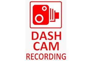 PLATINUM PLACE 4 x Dash Cam Registrazione Rossa su Adesivi per finestre Trasparenti avvertenza di Sicurezza Dash Cam segni CCTV Auto Furgone Camion Taxi Bus Coach Go PRO Protezione avviso deterrente 60x87mm