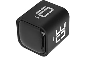DEPISUTA Timer Pomodoro, Timer w Kostce, 5, 10, 30 i 60 Minut Kostka Timera Zwiększająca produktywność, Regulowana głośność i Tryby Wibracji, Łatwe w Użyciu Narzędzie do Zarządzania