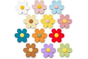 SUNURS Petits aimants 3D en Forme de Fleurs pour réfrigérateur, aimants décoratifs colorés pour Le Tableau Blanc, la Cuisine et Le Bureau (Petits et 12 pièces)