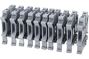 OKAT Bornier à vis, bornes à montage sur rail DIN isolées 100 pièces pour les connexions électriques