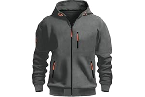 MEDUOLA Herren Kapuzenstrickjacke Sportjacke Jogging Hoodie Jungen & Männer Sweatshirt Reißverschluss Tasche Multifunktionale Strickjacke Hoodie