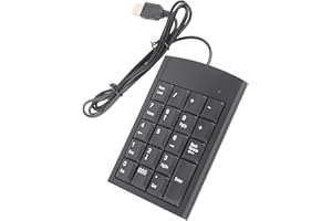 Risegun Mini teclado digital USB, teclado digital portátil con cable USB Mini para ordenador portátil PC, 19 teclas