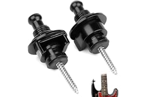 DWFEYOI 2 Stück Gitarrengurtschlösser, Gitarrengurt Schlösser, Gitarre Strap Locks, Gitarre Strap Lock Button, Schlösser für Gitarrengurte für E-Akustik-Gitarre,Gitarrengurt Knöpfe