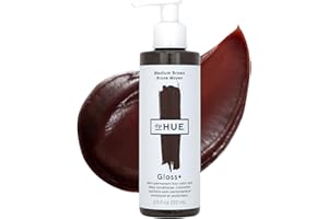 dpHUE Gloss+, Medium Brown - 6.5 oz (8-12 Applications) - Semi-Permanent Hair Color & Conditioner - Lasts Up to Eight Washes - Paraben, SLS & SLES Sulfate Free - Vegan, Leaping Bunny Certified