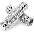 Northdeer Knurled Steel Handles Pair w/Female Threads for Northdeer Dumbbells - Chrome Dumbbell Bars Accessories
