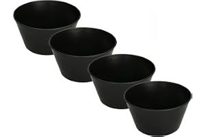 KOTARBAU® Uppsättning om 4 gummiomrörningskoppar 2 l rörskål för gips spatel byggdimensioner robust flexibel mjuk PVC
