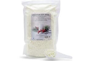 K KOOLPUG KOOLPUG Soy Wax, 100% Natural Soy Candle Wax Beads, SOYA Wax for Candle Making, Vegan Friendly Wax for DIY Candle Making, Works Well in Votives, Containers, and Pillars (1KG)