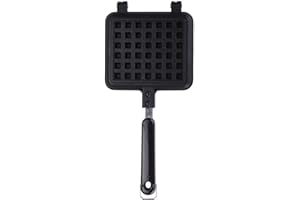 OFKPO Gofrera Manual, Molde de gofres de aluminio para cocina con revestimiento interior antiadherente y mango
