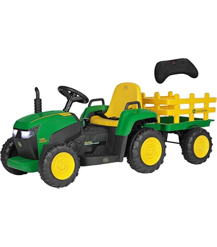 COSTWAY 12 V tractor met afneembare aanhanger, kindertractor, elektrisch met 2,4 G afstandsbediening, lichten, claxon, USB en MP3, elektrische tractor voor kinderen vanaf 3 jaar, roze COSTWAY 12 V tractor met afneembare aanhanger, kindertractor, elektrisch met 2,4 G afstandsbediening, lichten, claxon, USB en MP3, elektrische tractor voor kinderen vanaf 3 jaar, roze