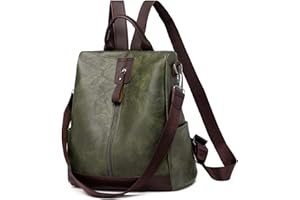 JSNOM Zaino Donna Pelle Casual Antifurto: Borsa Zainetto Donna Piccola Elegante Impermeabile Daypack per Universitá Scuola Shopping Lavoro