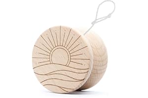 YOYO FACTORY YoyoFactory Boho Yo-Yo (Ottimo per Imparare Trucchi yoyo, Viene Fornito con Corda, in Legno, Ecologico, Prodotto localmente nell'UE)