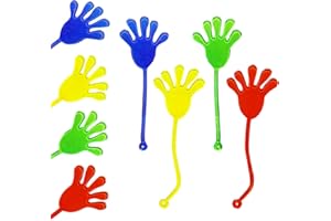 Steemjoey 8 Piezas Manos Pegajosas Adhesivas, Manos de Chismes para Niños, Juguetes Regalo de Fiestas de Cumpleaños Infantiles Recompensas de Aula, Relleno Piñatas de Cumpleaños Infantil para Niños